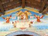 Momo (Novara, Italy): Fresco of the Trasport of the Holy House of Loreto in the Oratory of the Holy Trinity