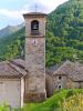 Piedicavallo (Biella, Italy): Bell tower of the church of San Grato in the hamlet Montesinaro
