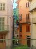 Montesinaro fraction of Piedicavallo (Biella, Italy): Sight with the mountain behind the houses of the town