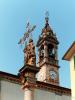 Oggiono (Lecco, Italy): Column of Sant'Eufemia and bell tower of the Church of Sant'Eufemia