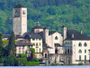 Orta San Giulio (Novara, Italy): The Basilica of San Giulio seen from Pella