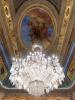 Milan (Italy): Chandelier and ceiling of  Beauharnais Hall in Serbelloni Palace