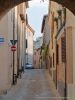 Pesaro (Pesaro e Urbino, Italy): Street with porphyry paving in the historic center