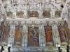 Caravaggio (Bergamo, Italy): Decorated wall of the sacristy of the Sanctuary of Caravaggio