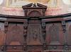 Sesto Calende (Varese, Italy): Detail of the wooden choir of the Abbey of San Donato