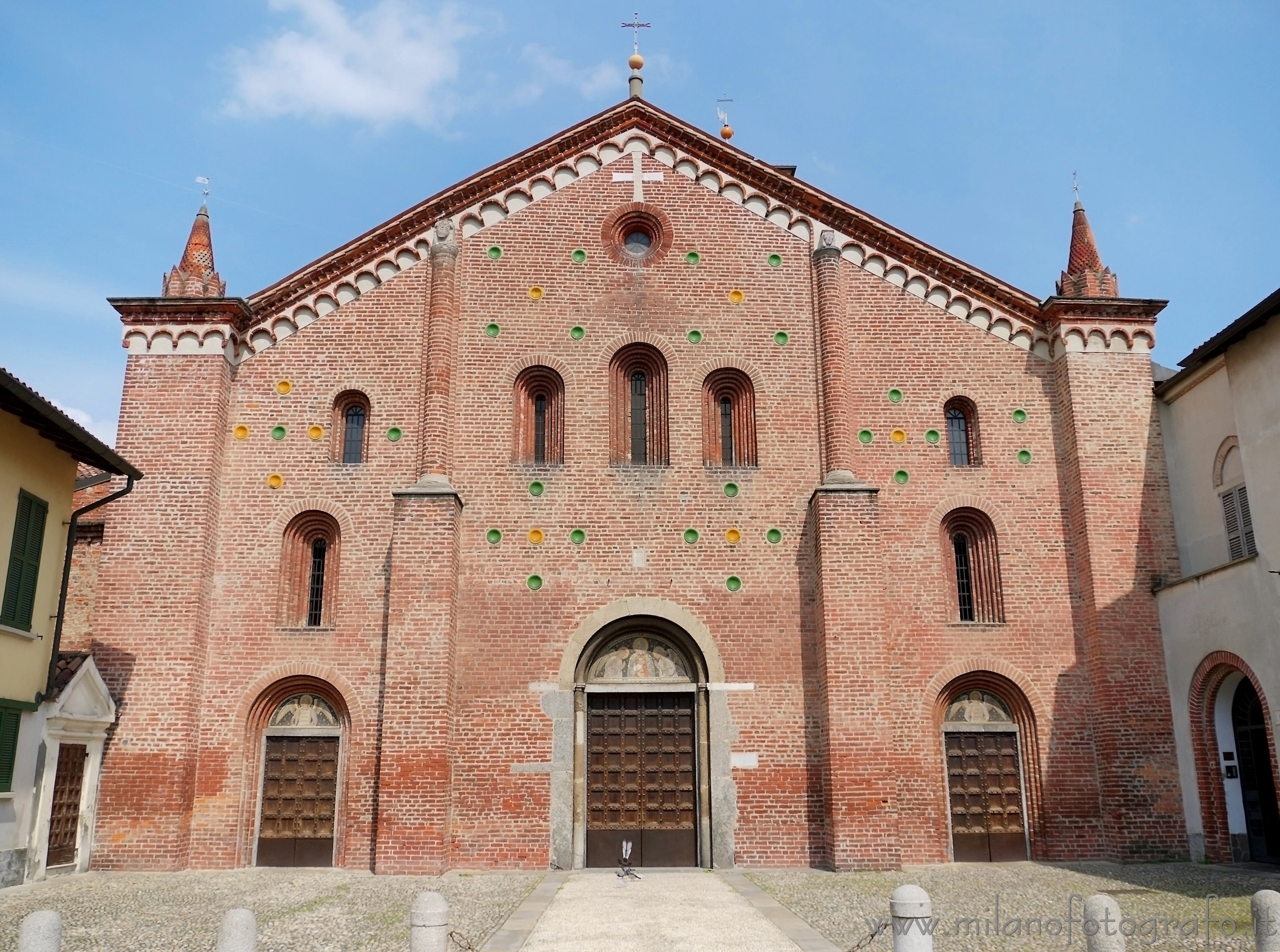Milan (Italy): Facade of the Church of Santa Maria Rossa in Crescenzago - Milan (Italy)