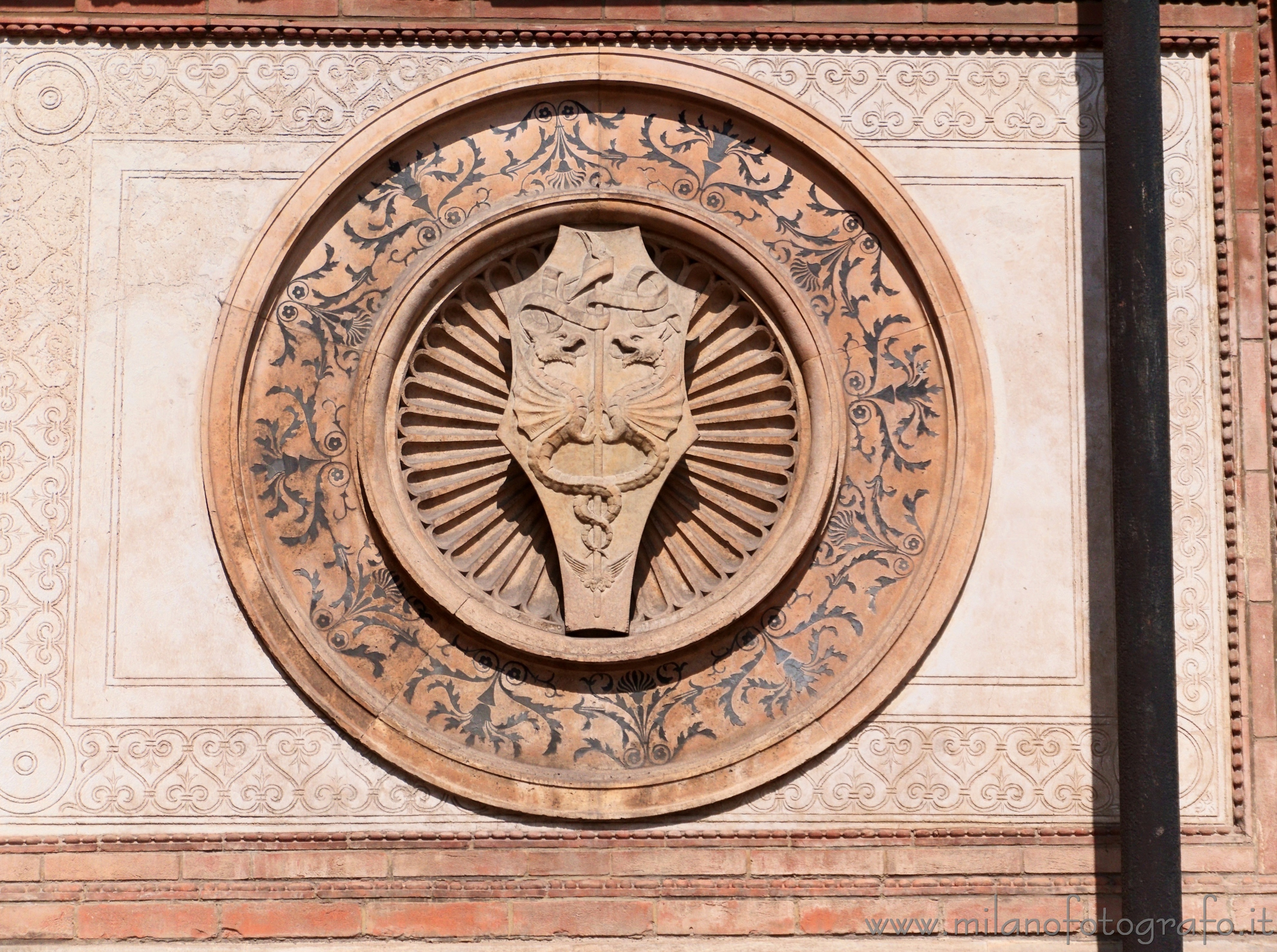 Milan (Italy): Coat-of-arms on one side of the Basilica of Santa Maria delle Grazie
 - Milan (Italy)