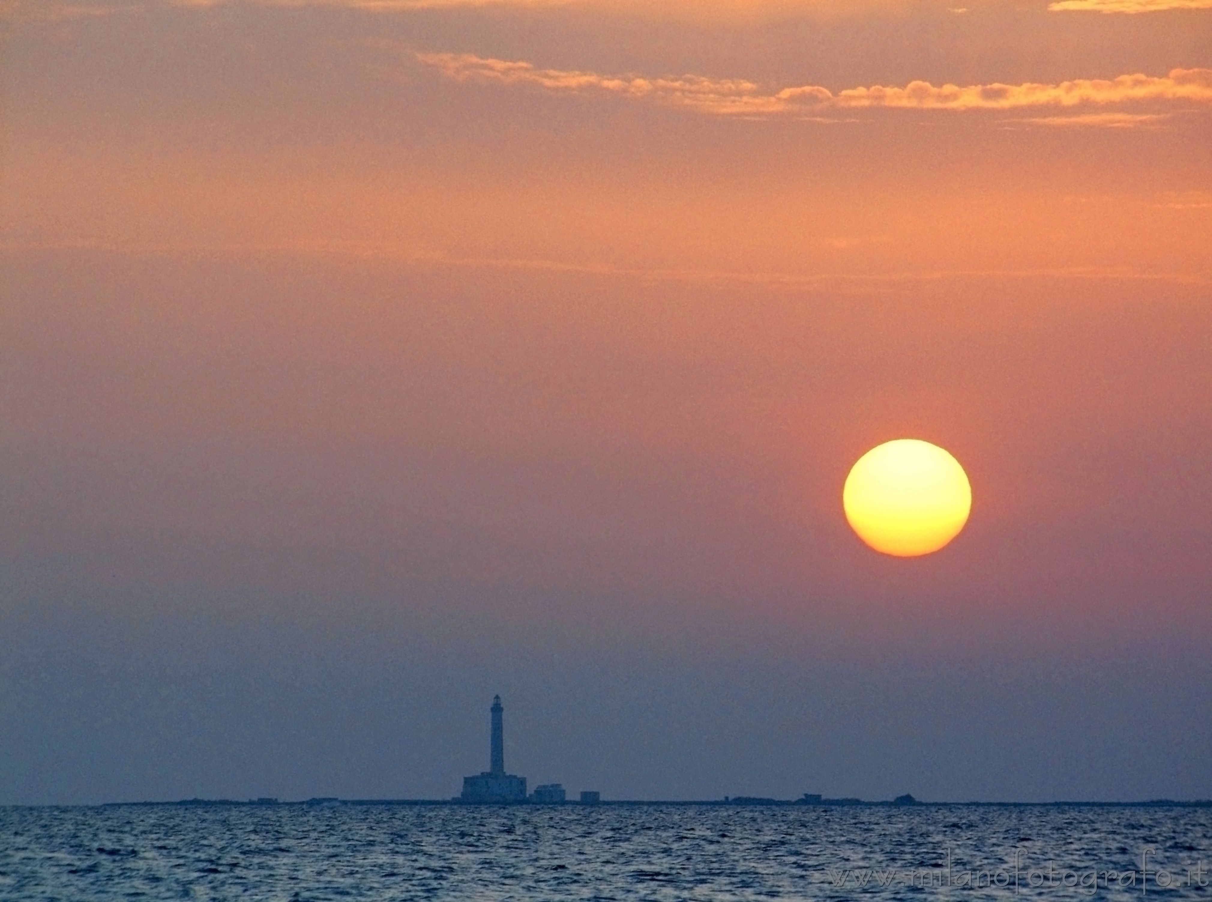 Baia Verde (Gallipoli, Lecce, Italy): Sunset with Sant Andrea Island - Baia Verde (Gallipoli, Lecce, Italy)