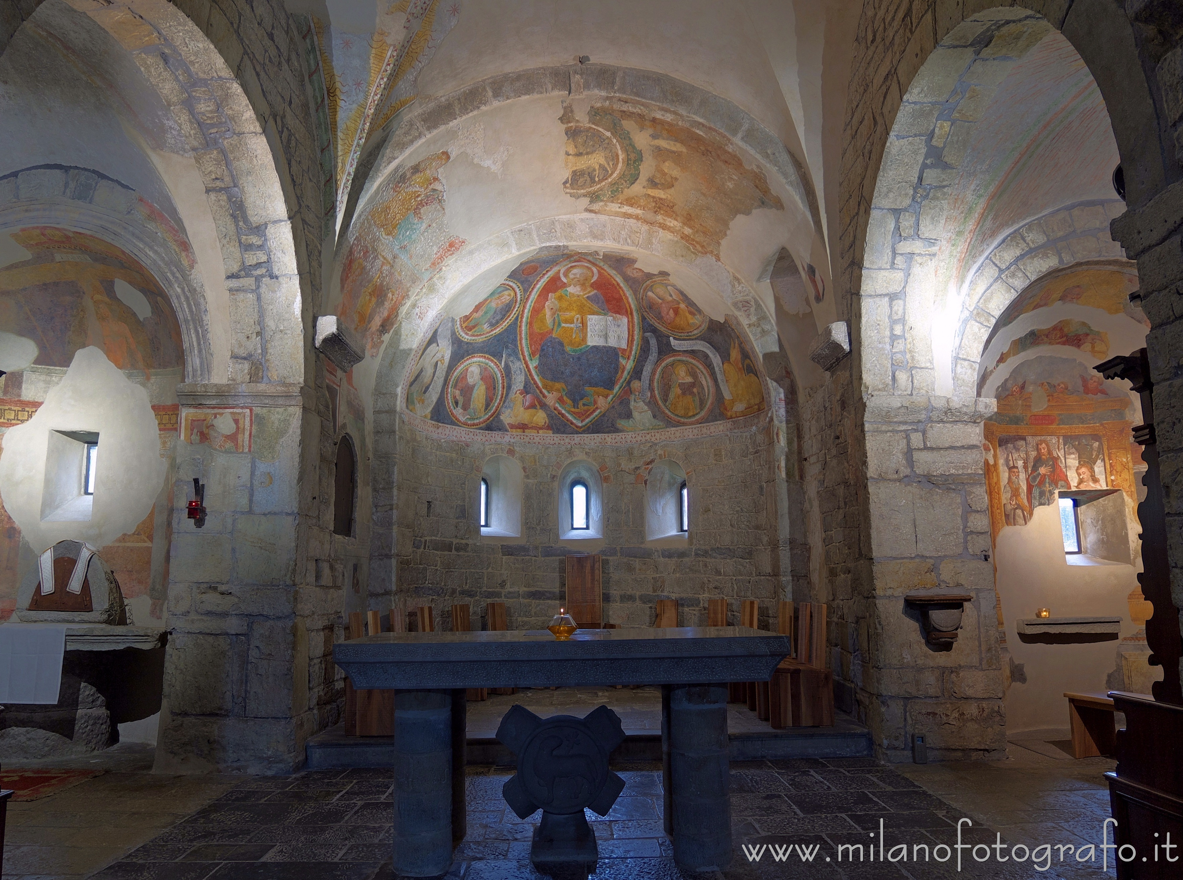 Sotto il Monte (Bergamo, Italy): The apses of the Abbey of Sant'Egidio in Fontanella - Sotto il Monte (Bergamo, Italy)