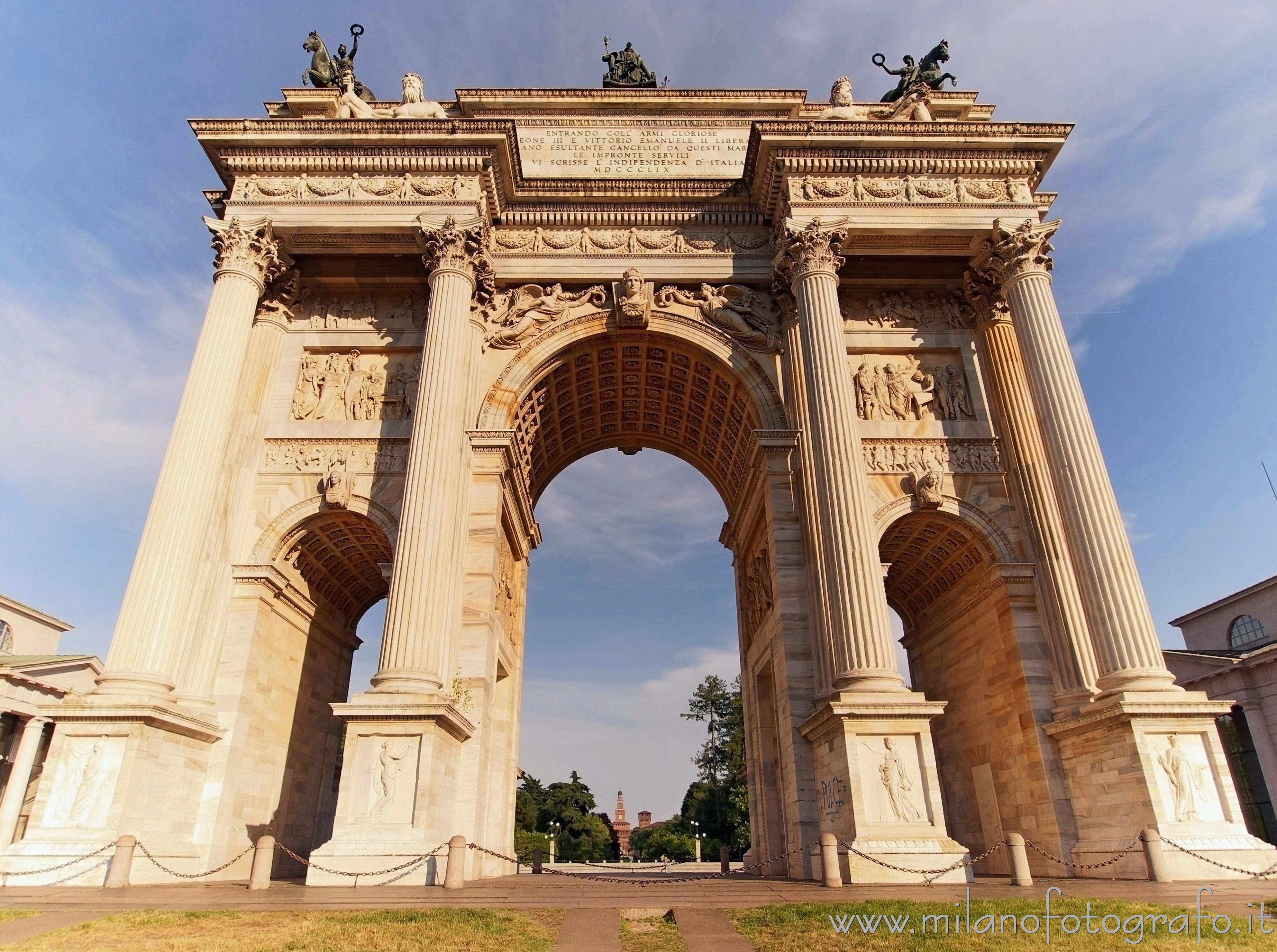 Milan (Italy): Arch of Peace side toward Sempione Avenue - Milan (Italy)