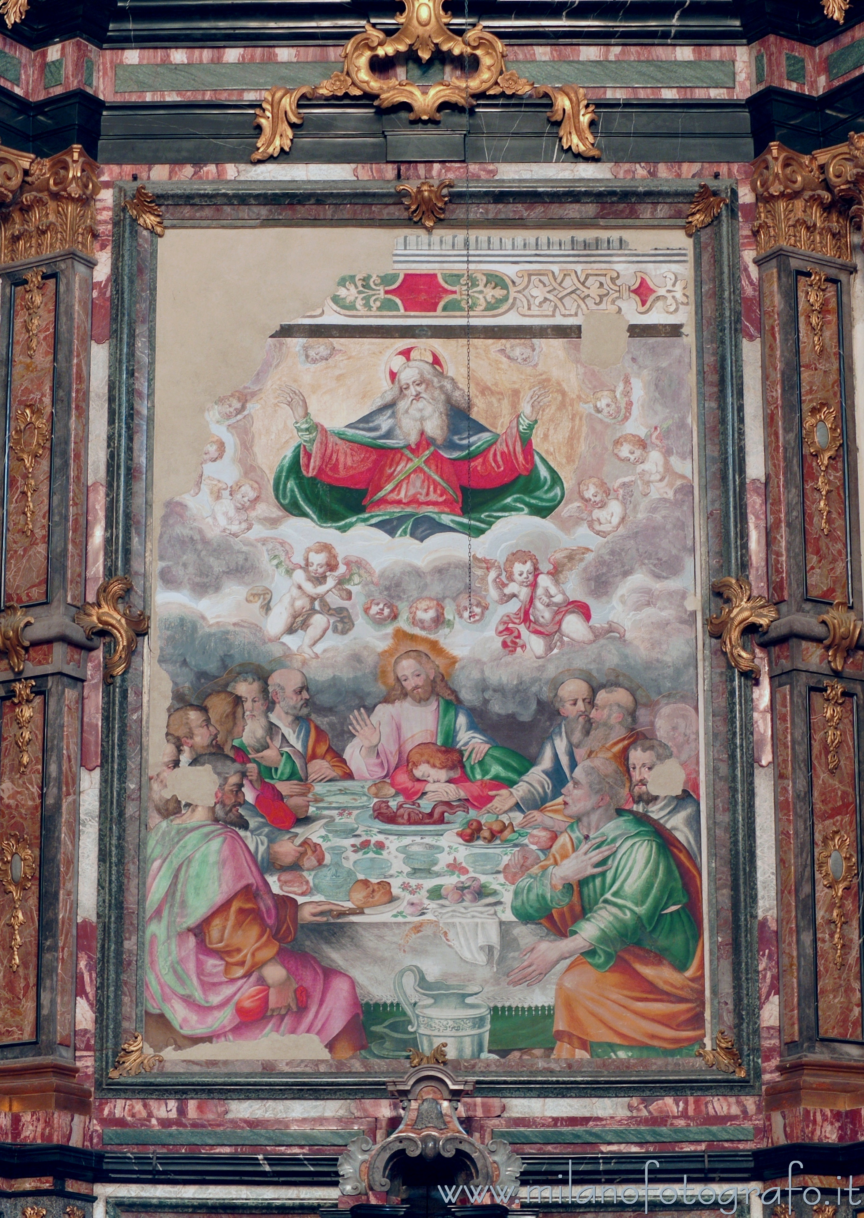 Besana in Brianza (Monza e Brianza, Italy): Last supper in the public Church of Sts. Peter and Paul of the Former Benedictine Monastery of Brugora - Besana in Brianza (Monza e Brianza, Italy)