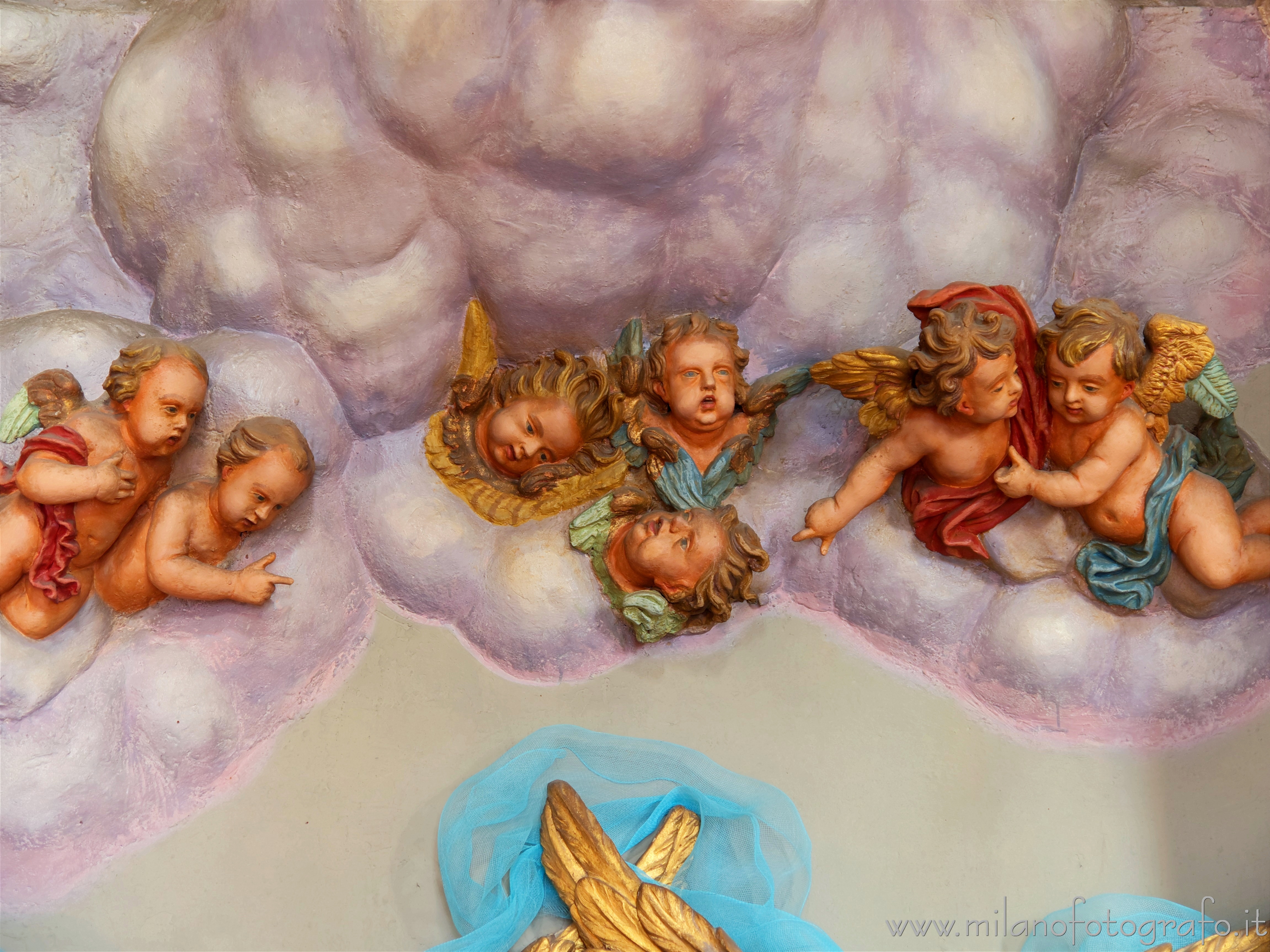 Biella (Italy): Angels in the clouds in the Church of St. Joseph - Biella (Italy)