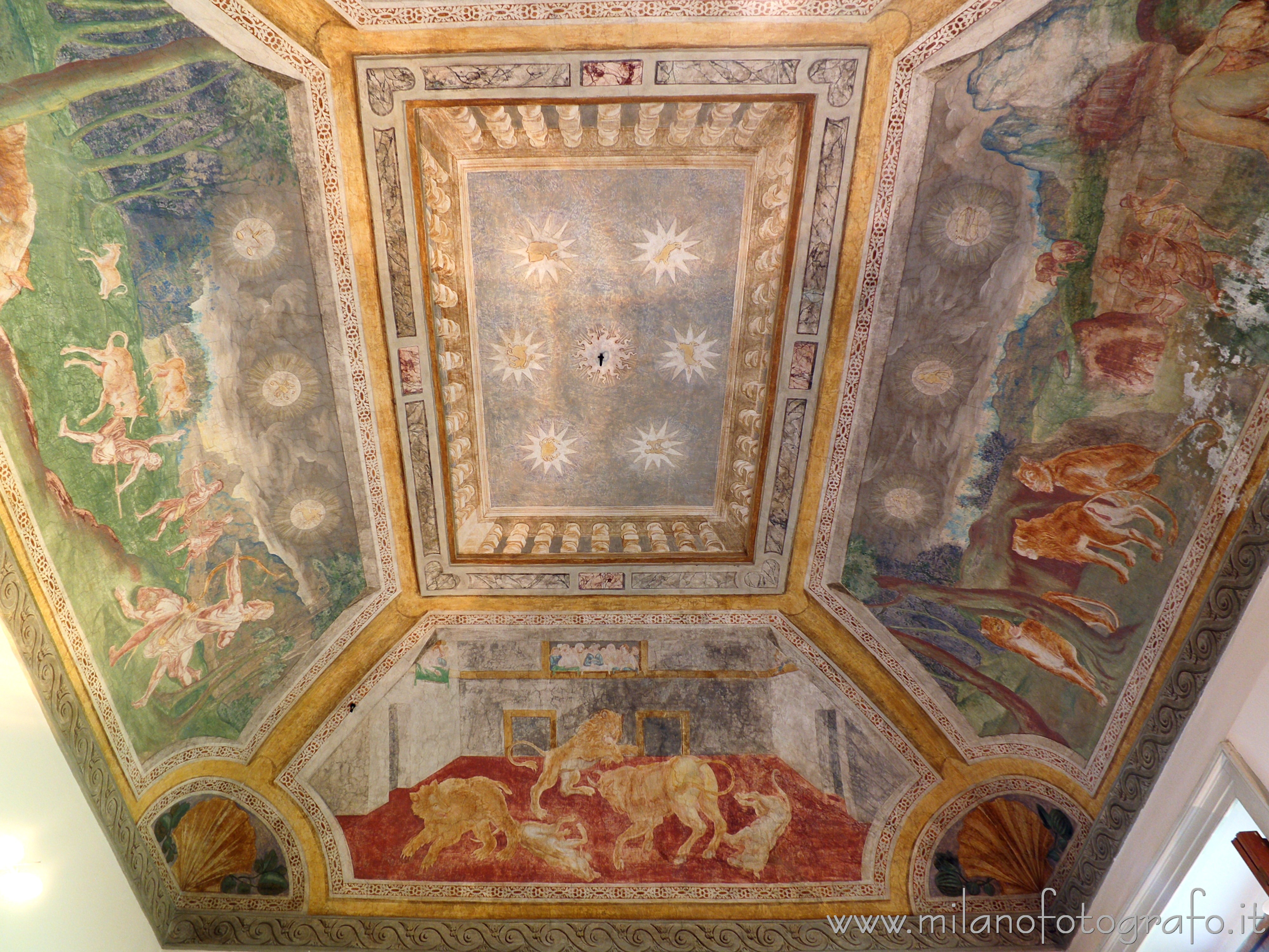 Cavenago di Brianza (Monza e Brianza, Italy): Vault of the Zodiac Hall in Palace Rasini - Cavenago di Brianza (Monza e Brianza, Italy)