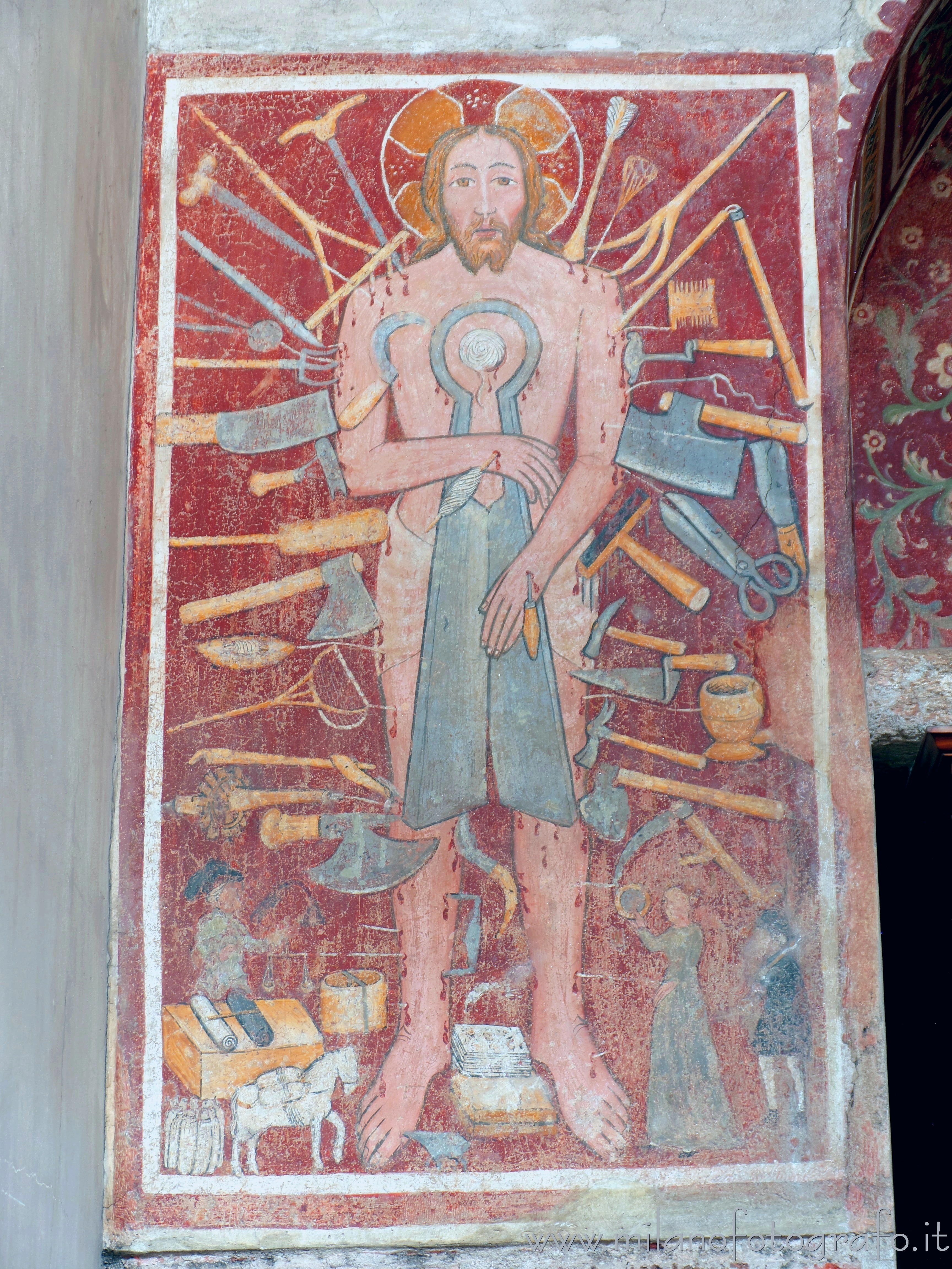 Biella: Affresco del Cristo della Domenica nel Duomo di Biella - Biella