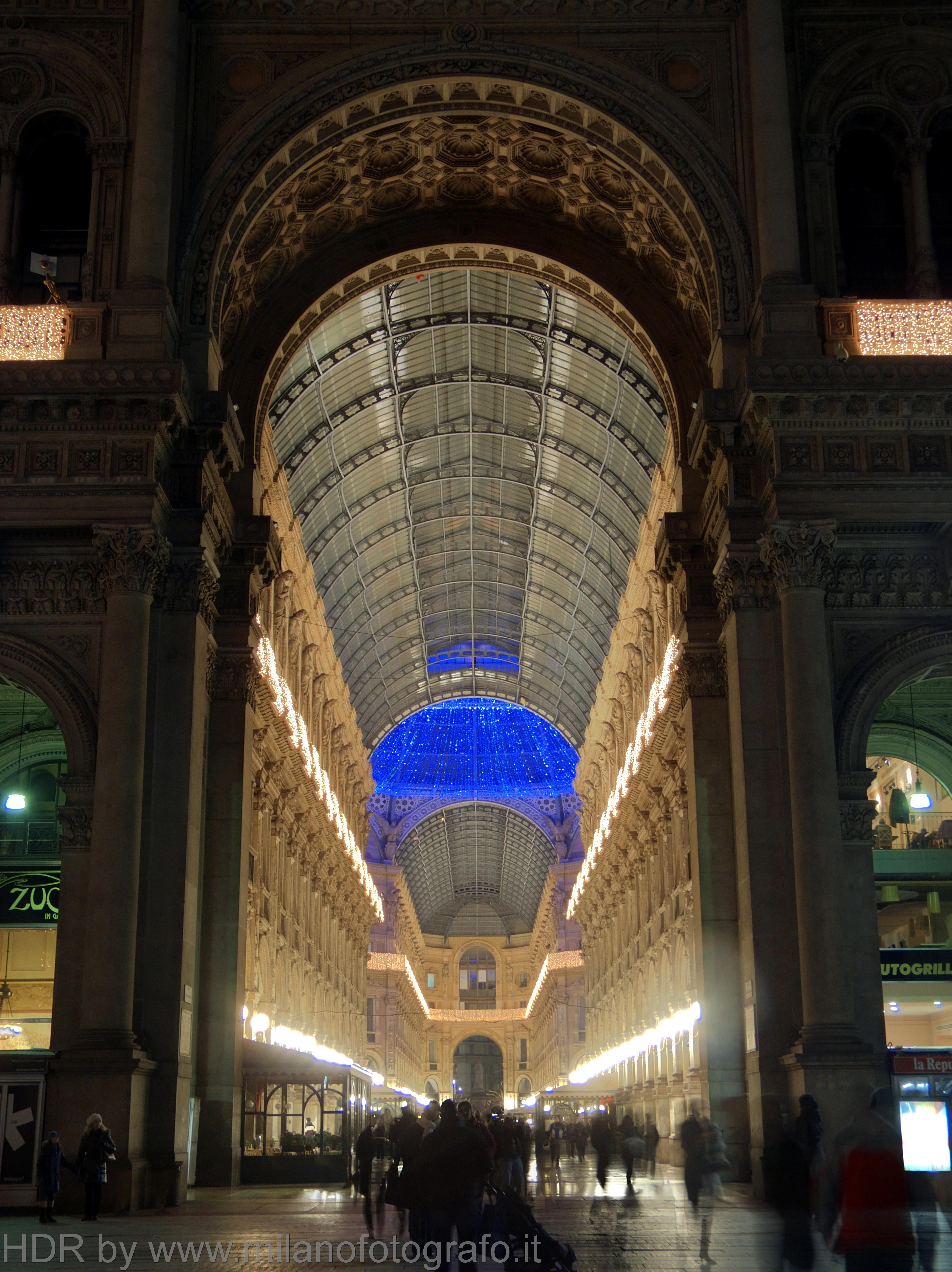 Milan (Italy): Vittorio Emanuele Gallery decorated for Christmas - Milan (Italy)
