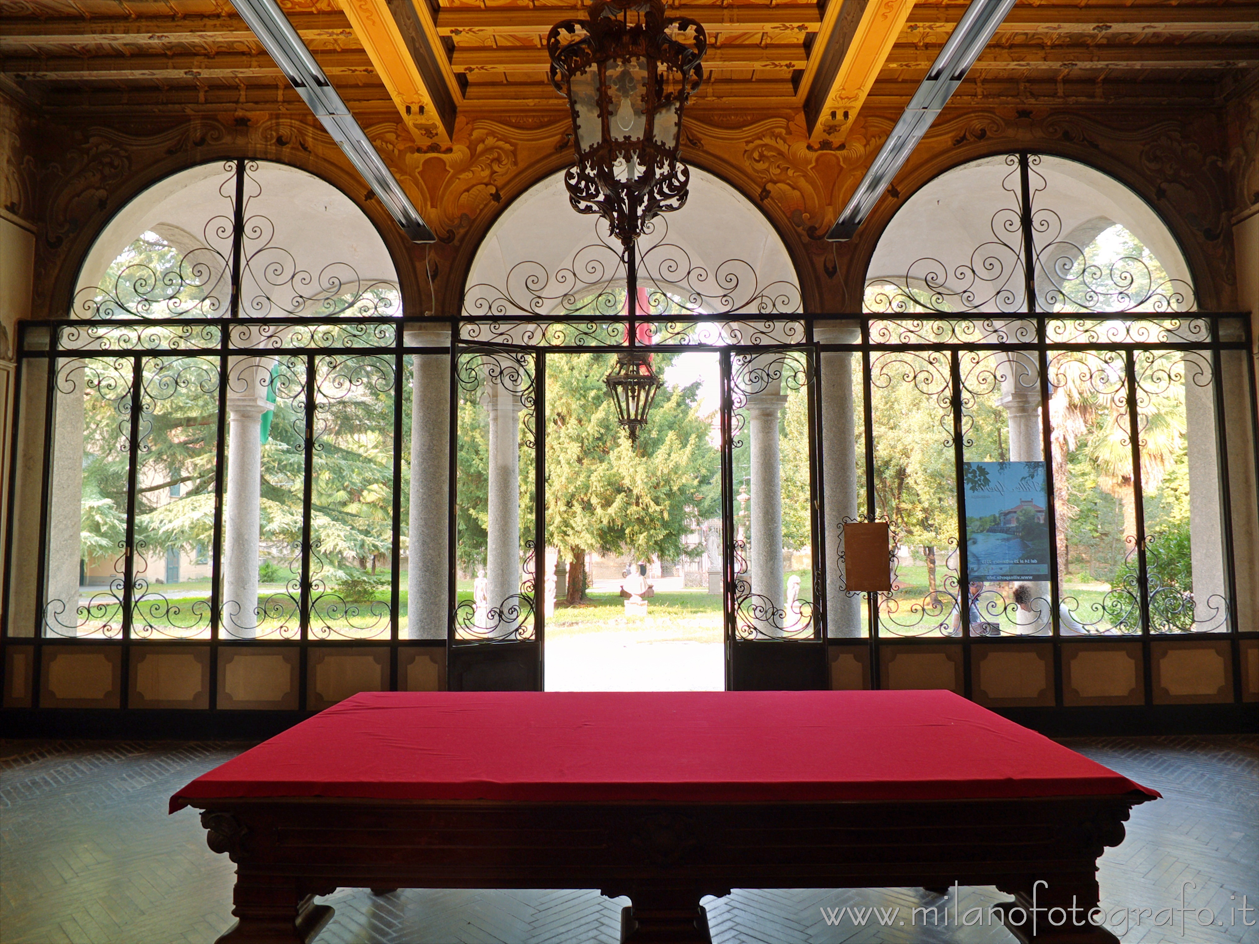 Merate (Lecco, Italy): The large window of the entrance hall of Villa Confalonieri - Merate (Lecco, Italy)
