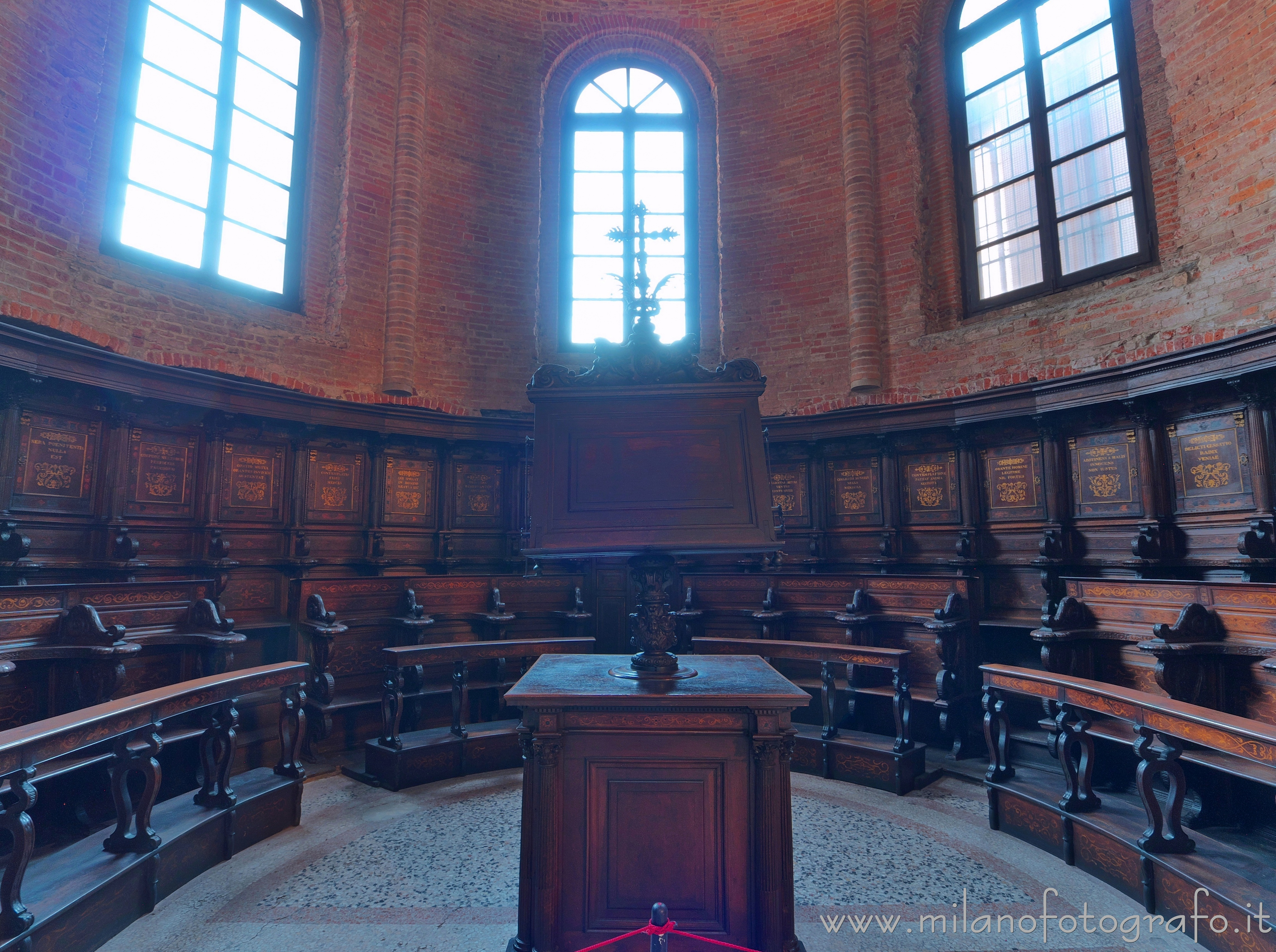 Milan (Italy): Choir in the apse of the Basilica of San Simpliciano - Milan (Italy)