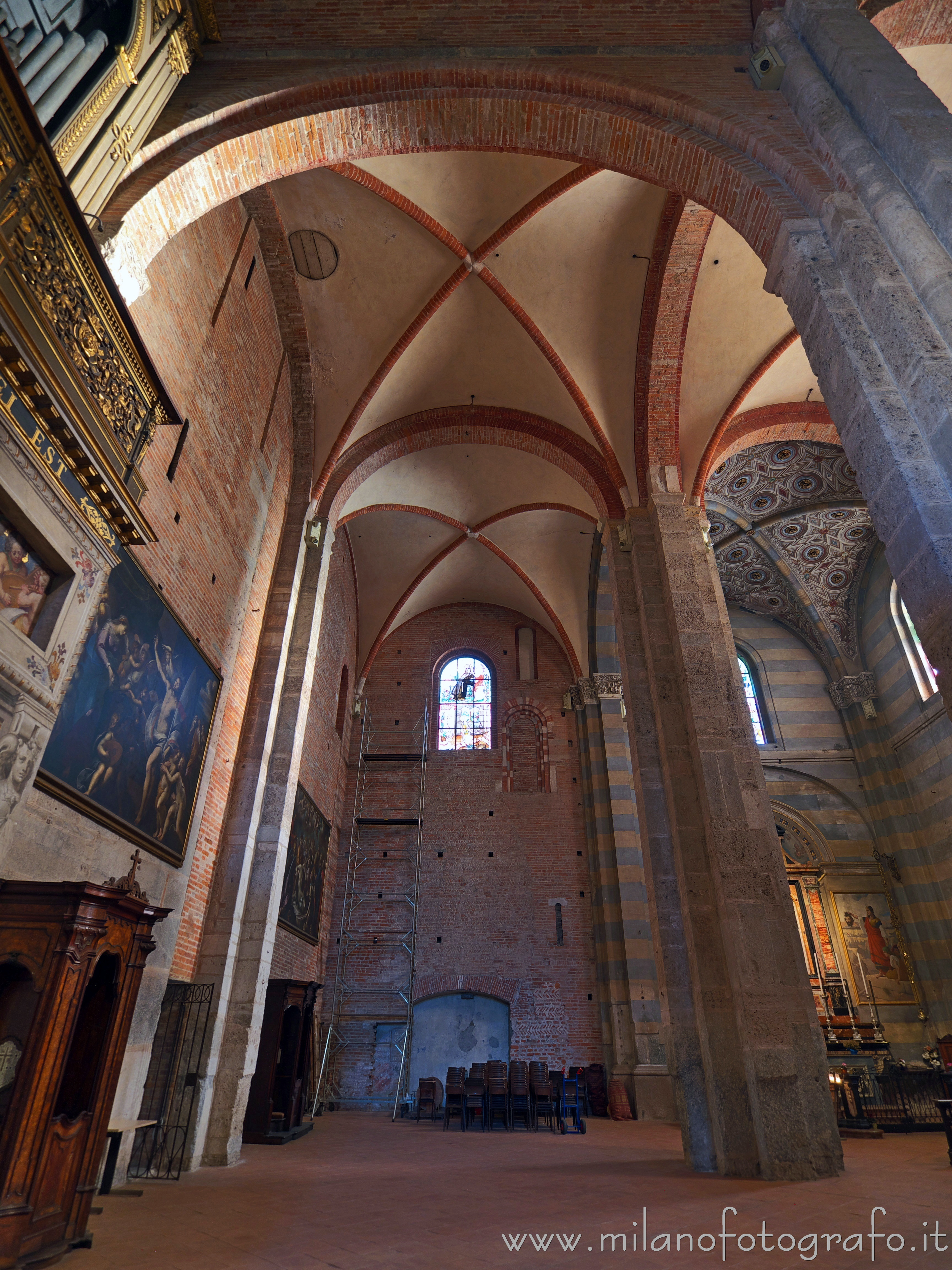 Milan (Italy): Right arm of the transept of the Basilica of San Simpliciano - Milan (Italy)