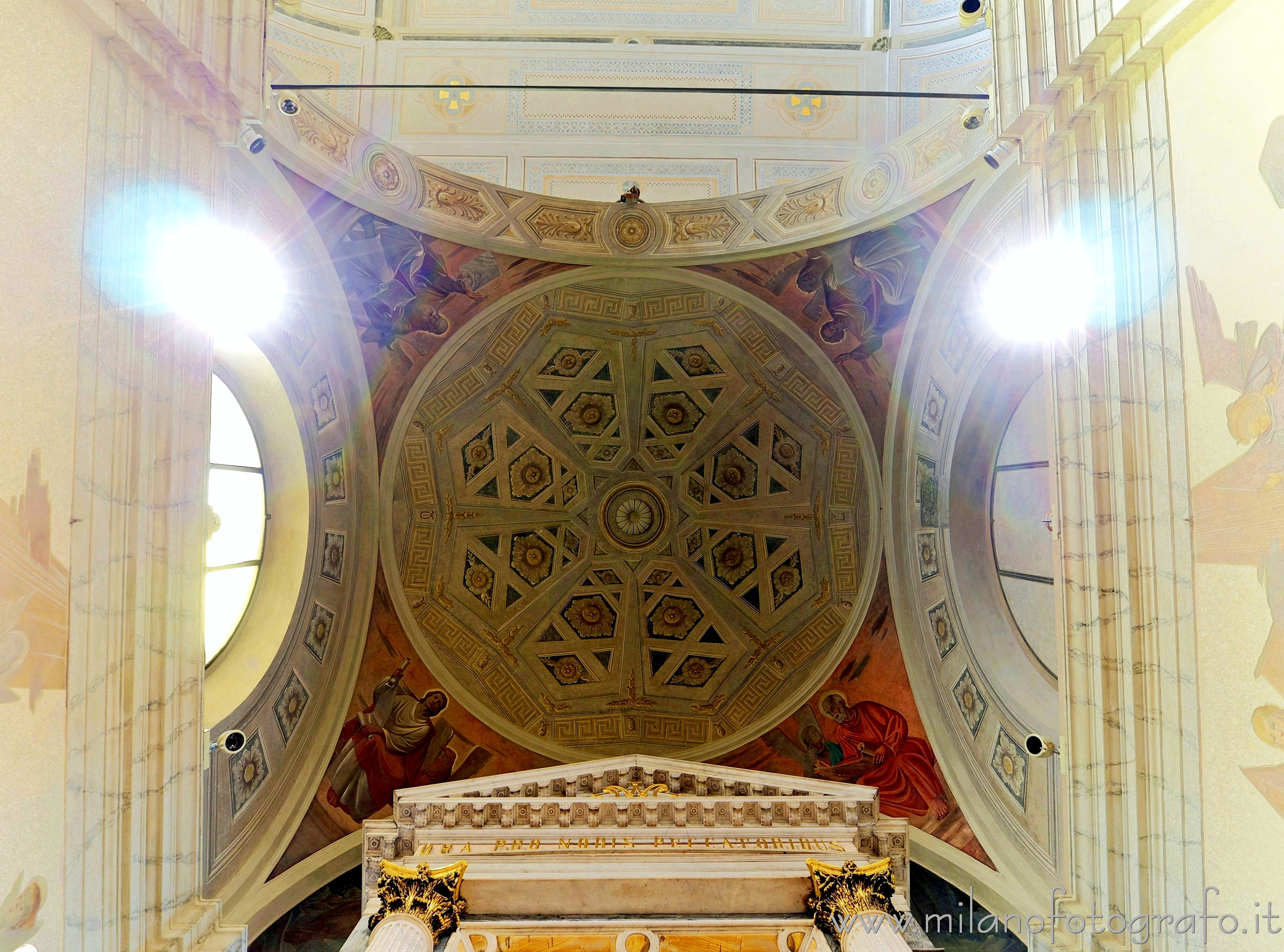 Milan (Italy): Art nouveau ceiling of the presbytery of the Church of Sant Ambrogio ad Nemus - Milan (Italy)