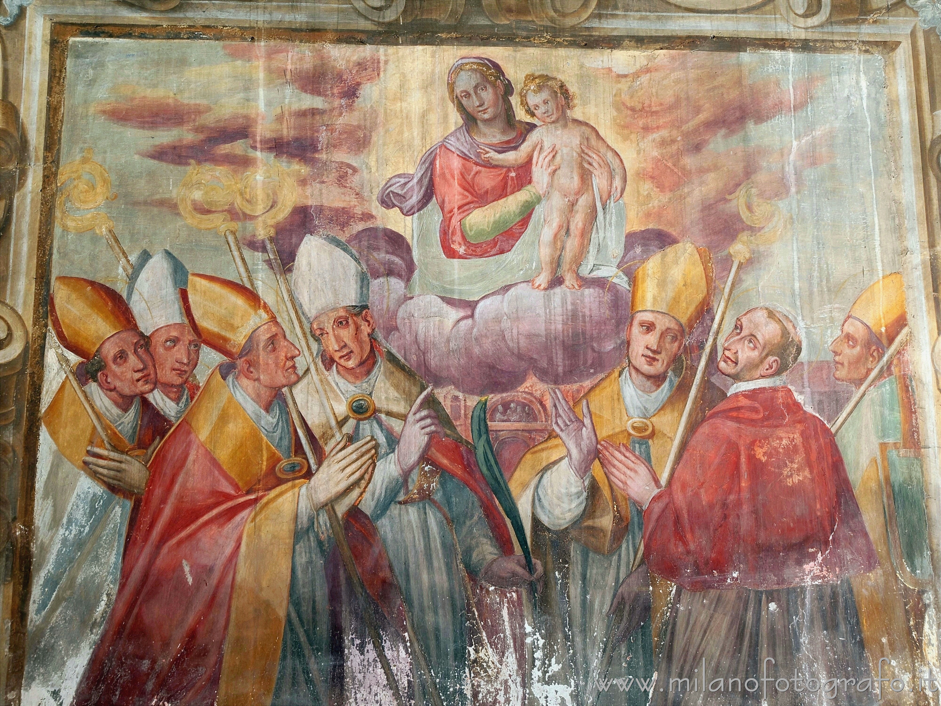 Milano: Contemplazione della Vergine Maria con il Bambino Gesù da parte di sei santi vescovi di Milano nella Chiesetta di Sant'Antonino di Segnano
 - Milano