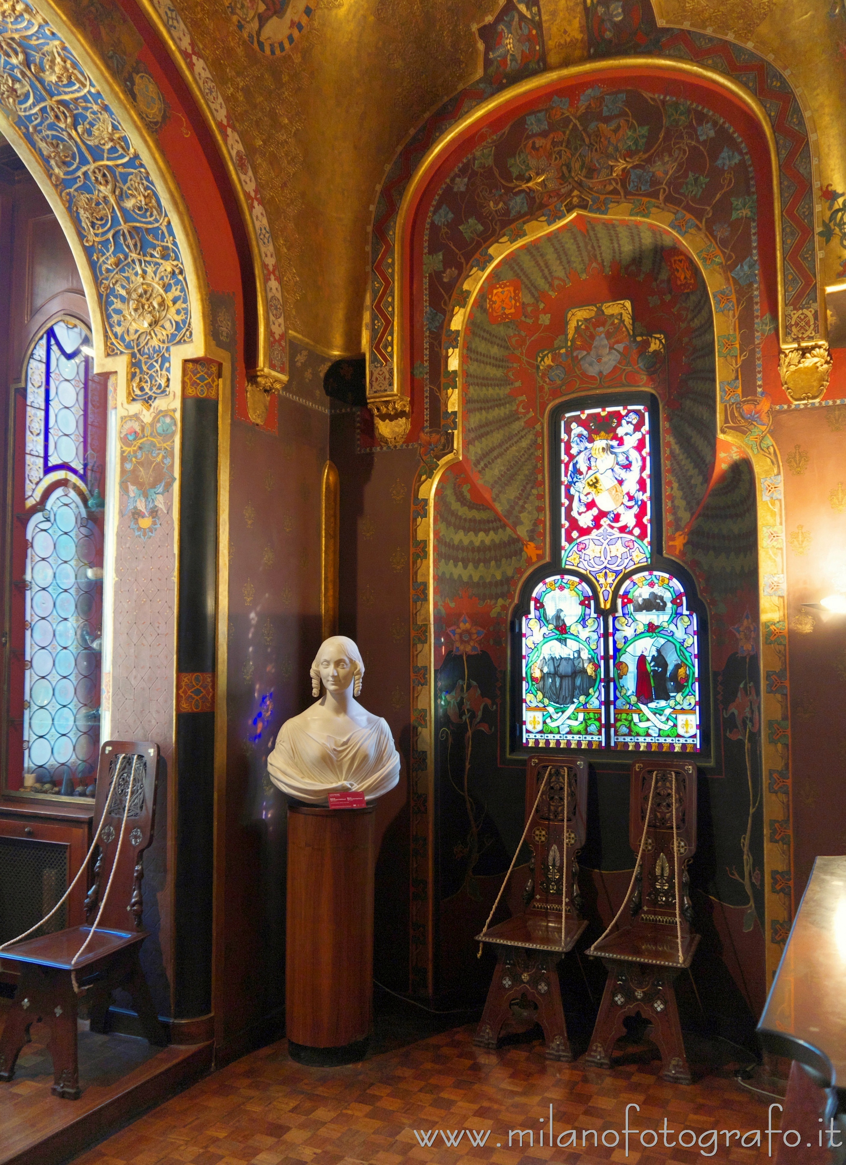 Milan (Italy): Sight inside the room dedicated to Dante in the House Museum Poldi Pezzoli - Milan (Italy)