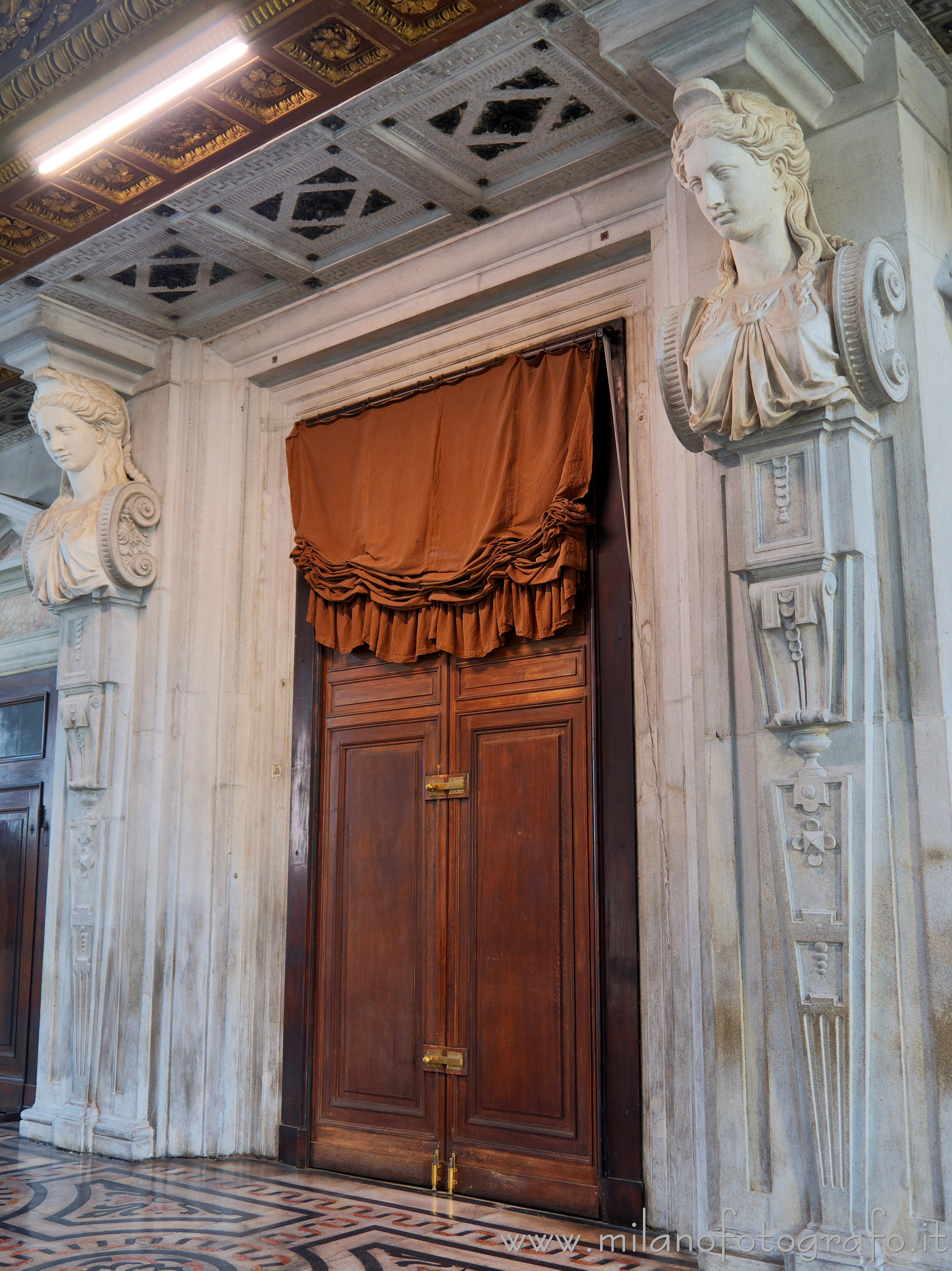 Milan (Italy): Internal side of the main door of the Church of Santa Maria dei Miracoli - Milan (Italy)