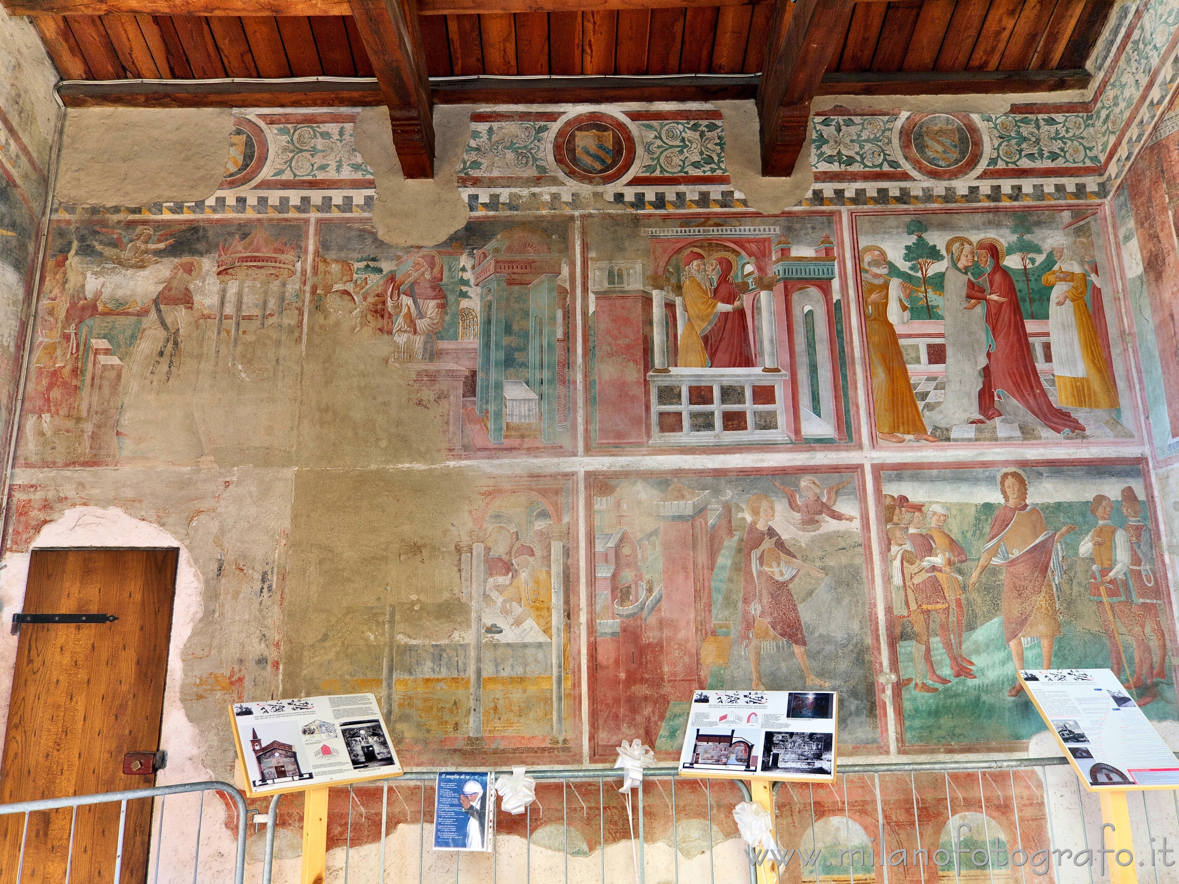 Settimo Milanese (Milan, Italy): Internal left wall in the Oratory of San Giovanni Battista - Settimo Milanese (Milan, Italy)