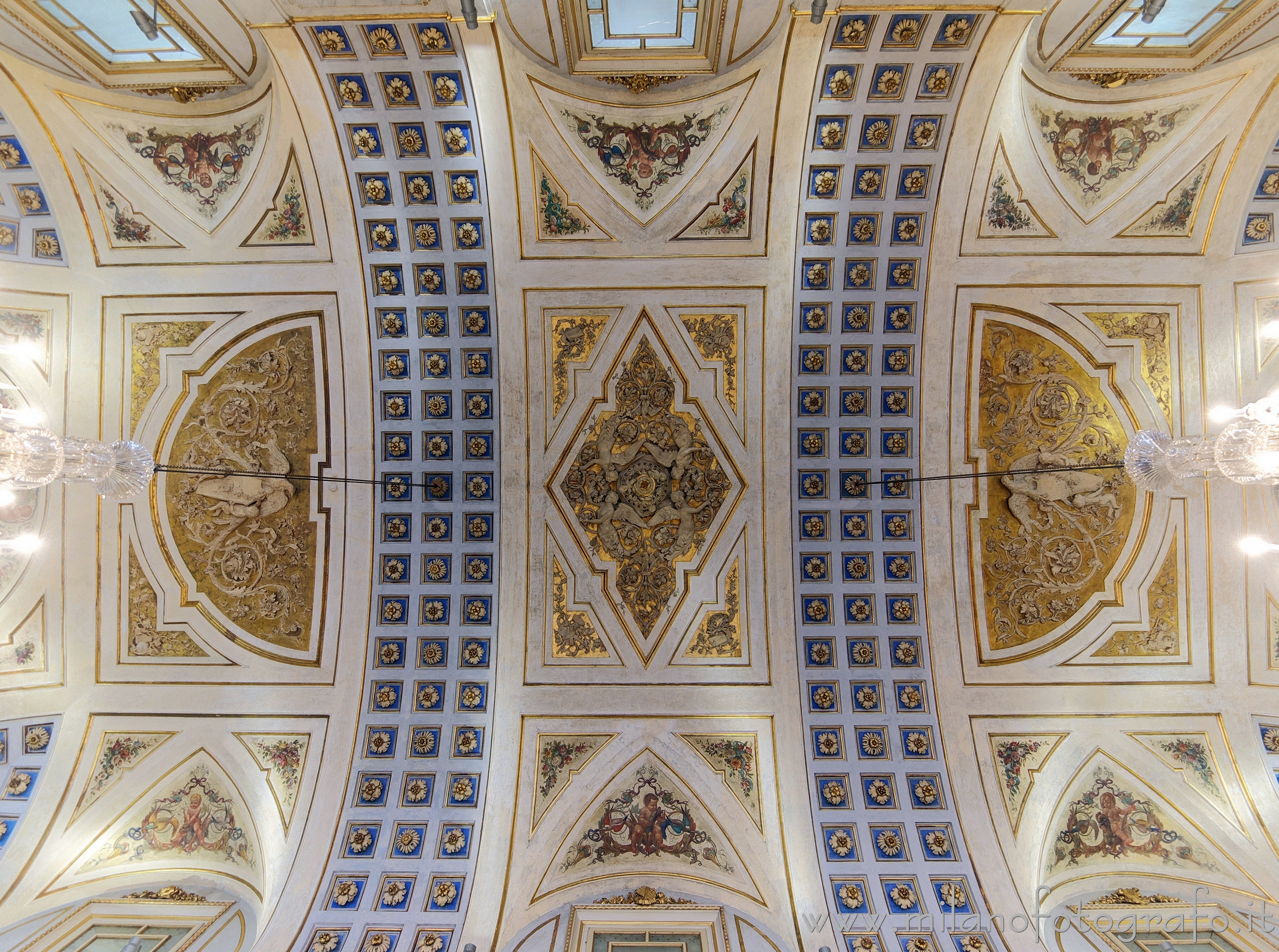Milan (Italy): Ceiling of the honor Hall of Serbelloni Palace - Milan (Italy)