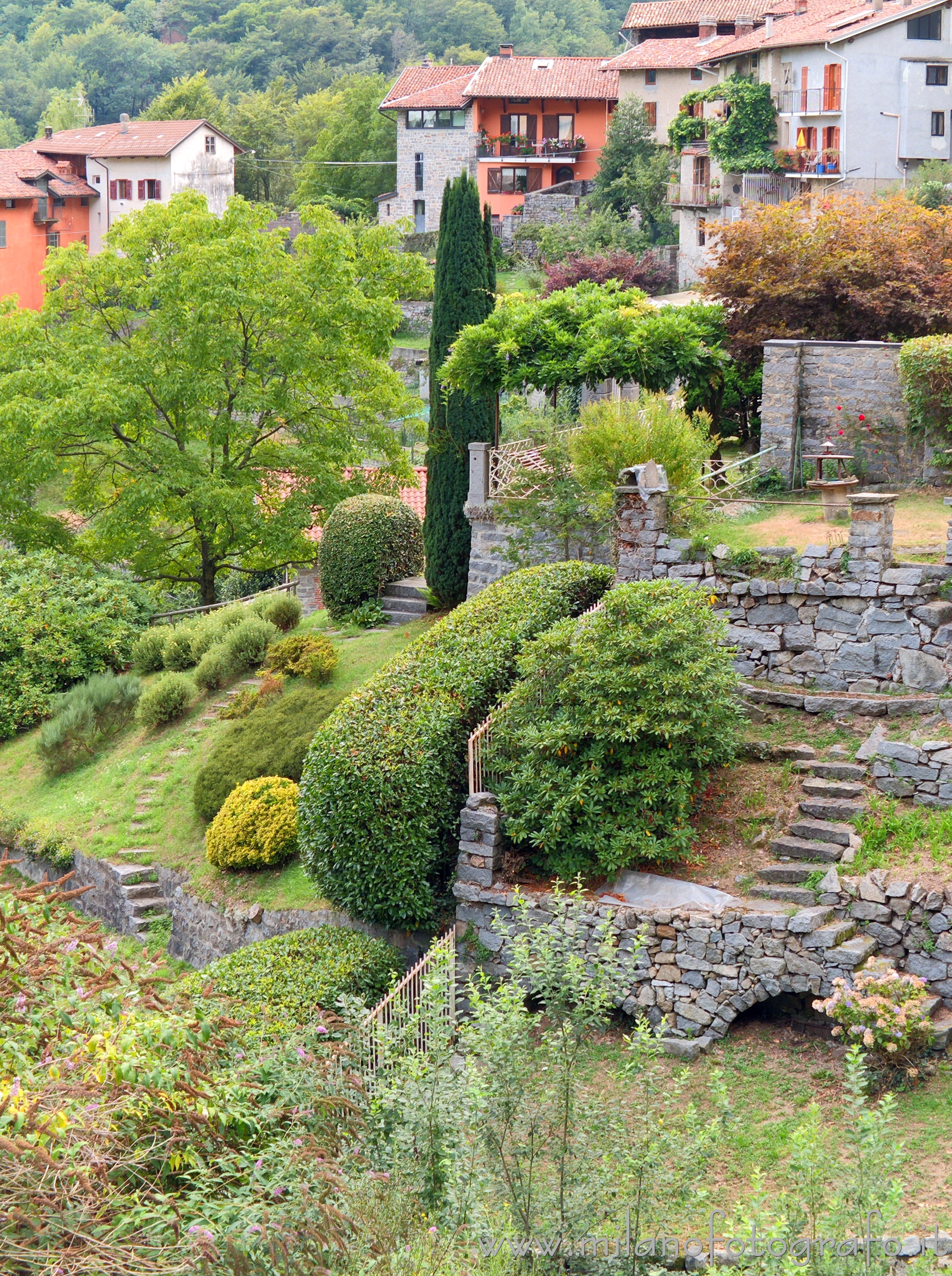 Quittengo fraction of Campiglia Cervo (Biella, Italy): Houses and gardens of the town - Quittengo fraction of Campiglia Cervo (Biella, Italy) Quittengo fraction of Campiglia Cervo (Biella, Italy): Houses and gardens of the town - Quittengo fraction of Campiglia Cervo (Biella, Italy)