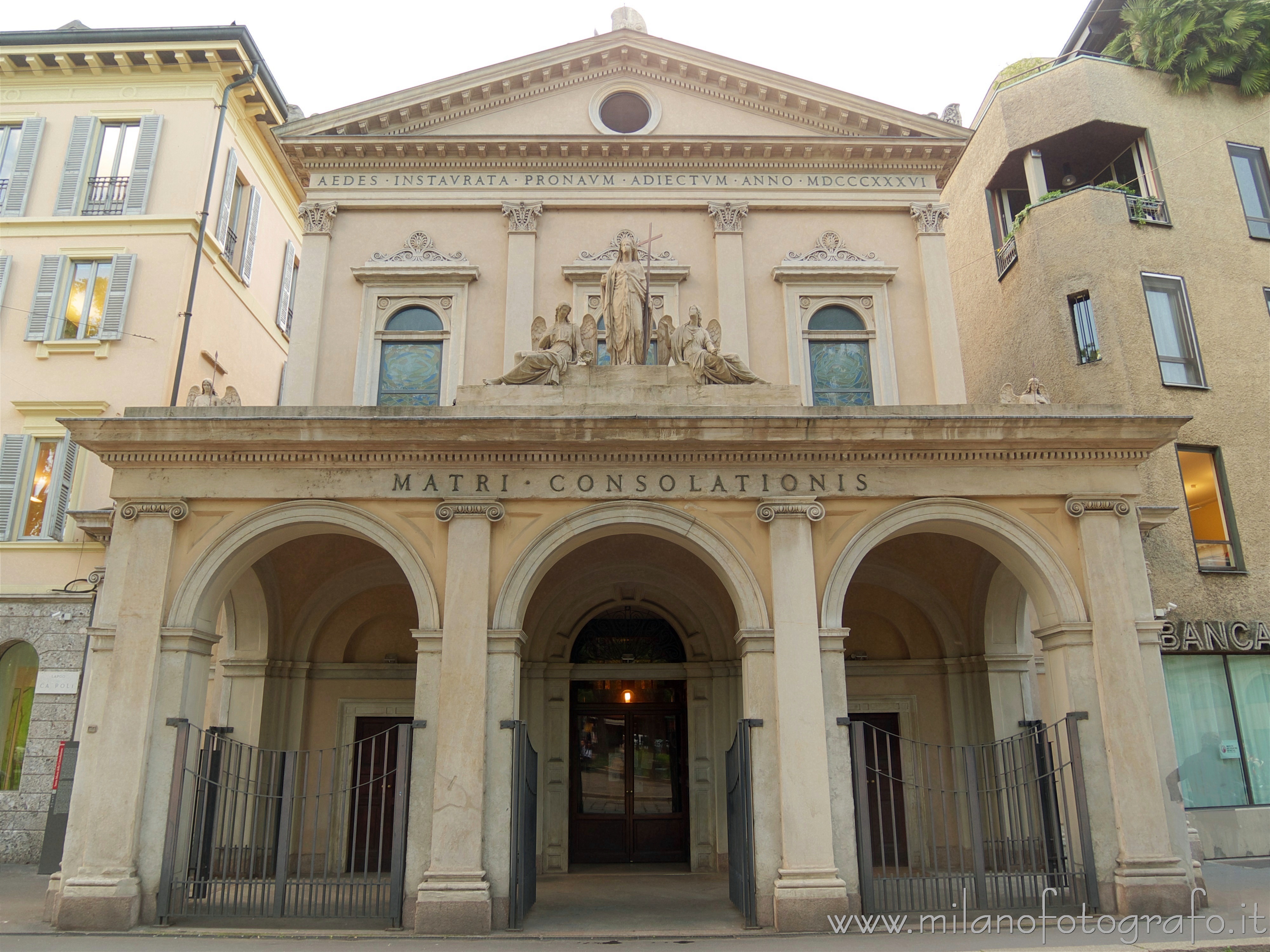 Milan (Italy): Facade of the Church of Santa Maria della Consolazione - Milan (Italy)