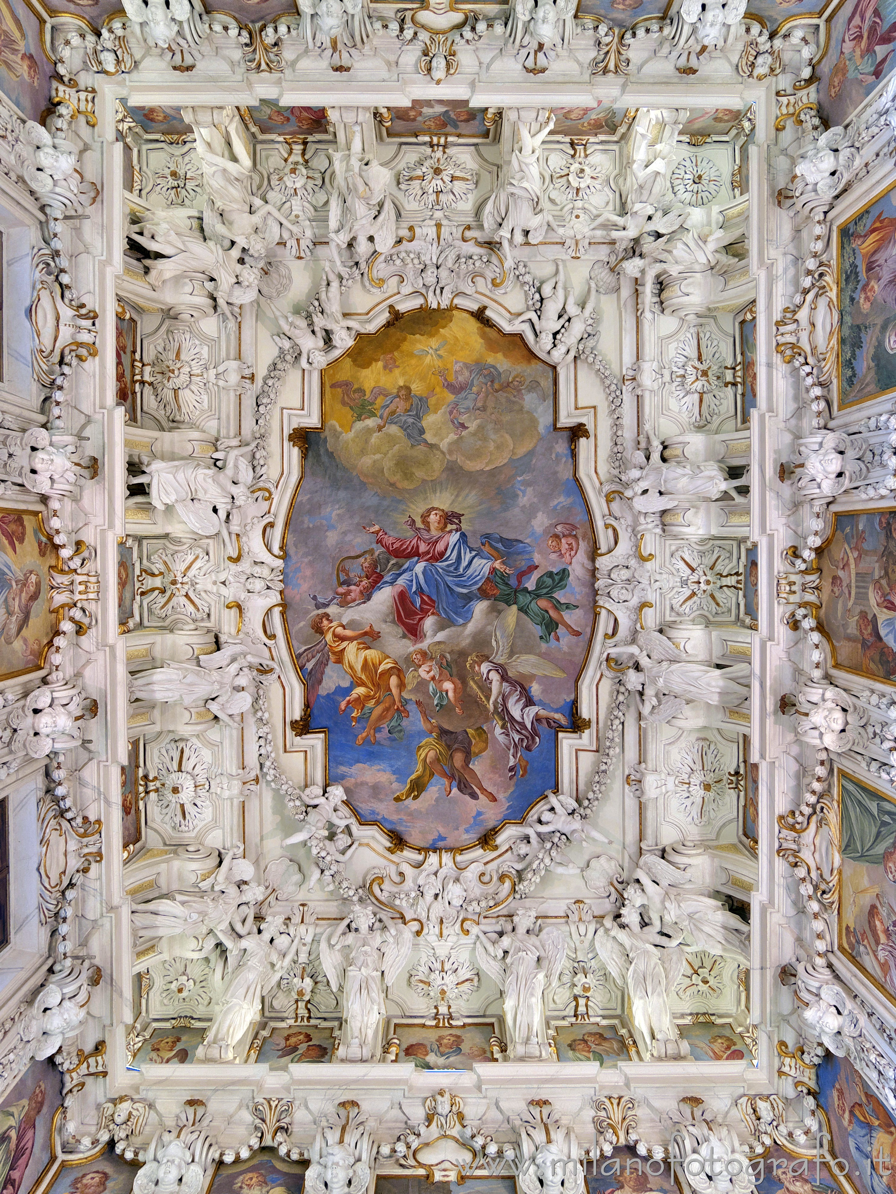 Caravaggio (Bergamo, Italy): Ceiling of the sacristy of the Sanctuary of Caravaggio - Caravaggio (Bergamo, Italy)