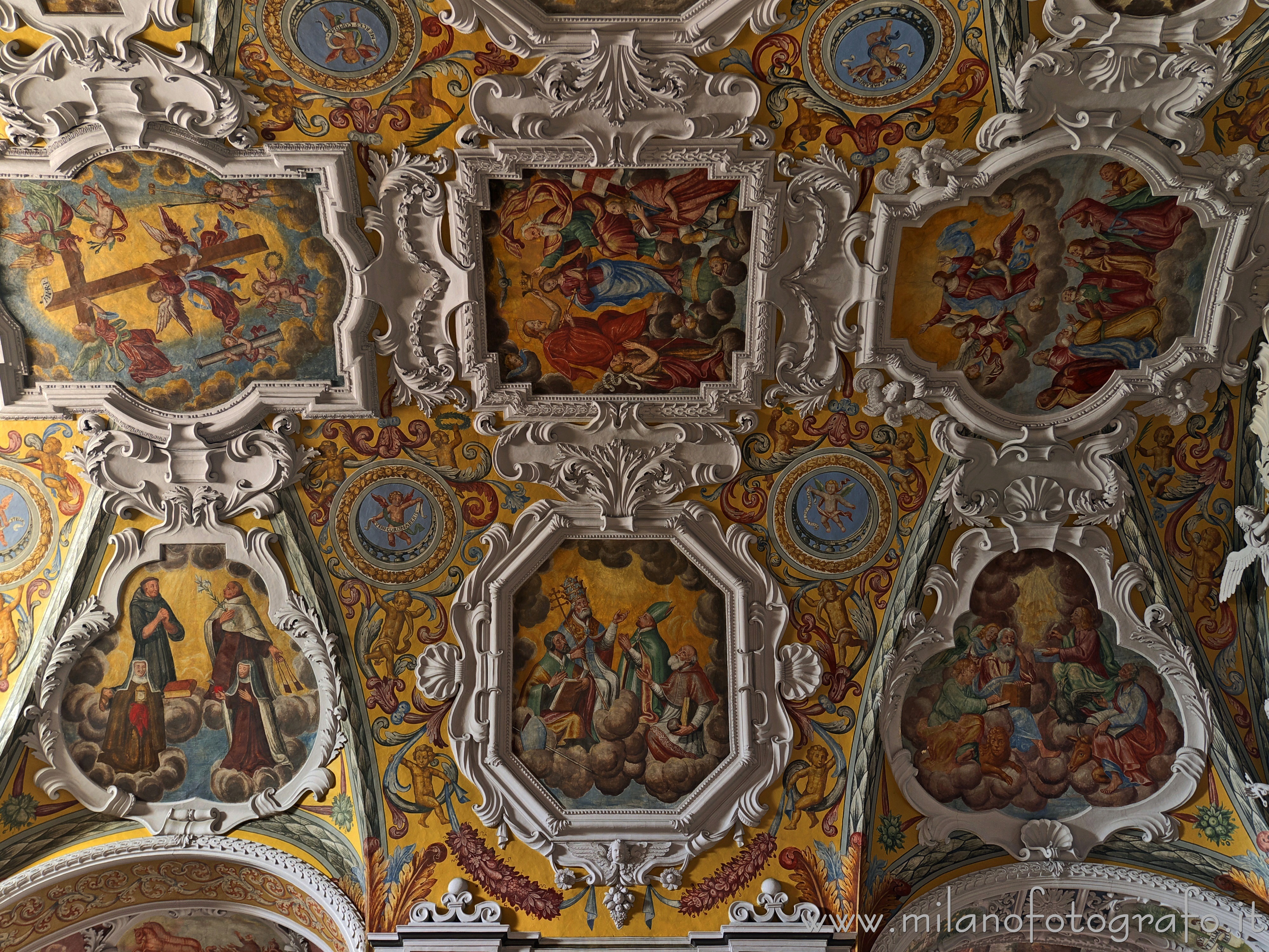 Veglio (Biella): Soffitto affrescato della Chiesa parrocchiale di San Giovanni - Veglio (Biella)