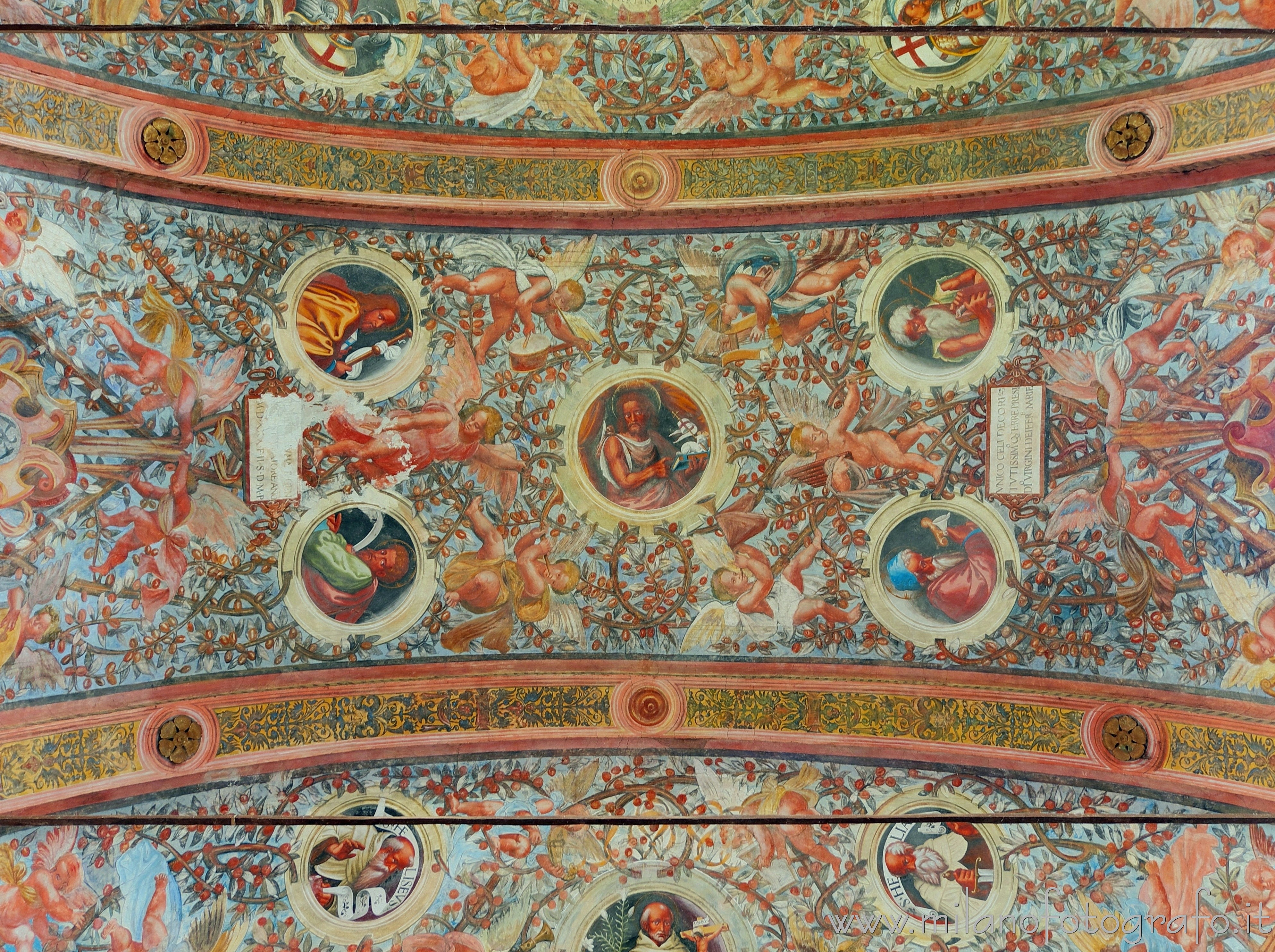 Soncino (Cremona): Dettaglio del soffitto della Chiesa di Santa Maria delle Grazie - Soncino (Cremona)