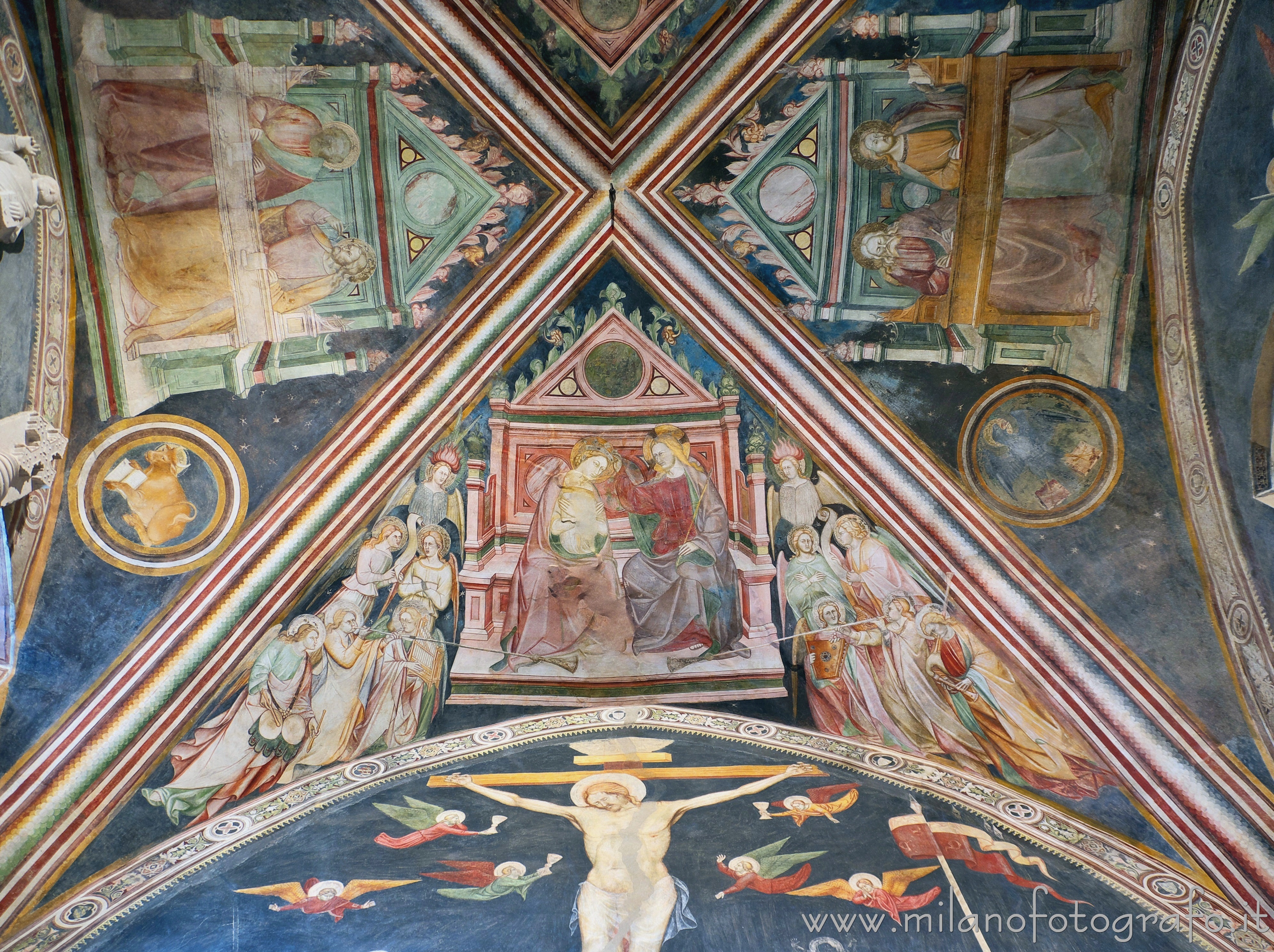 Lentate sul Seveso (Monza e Brianza, Italy): Frescos on the vault of aps of the Oratory of Santo Stefano - Lentate sul Seveso (Monza e Brianza, Italy)