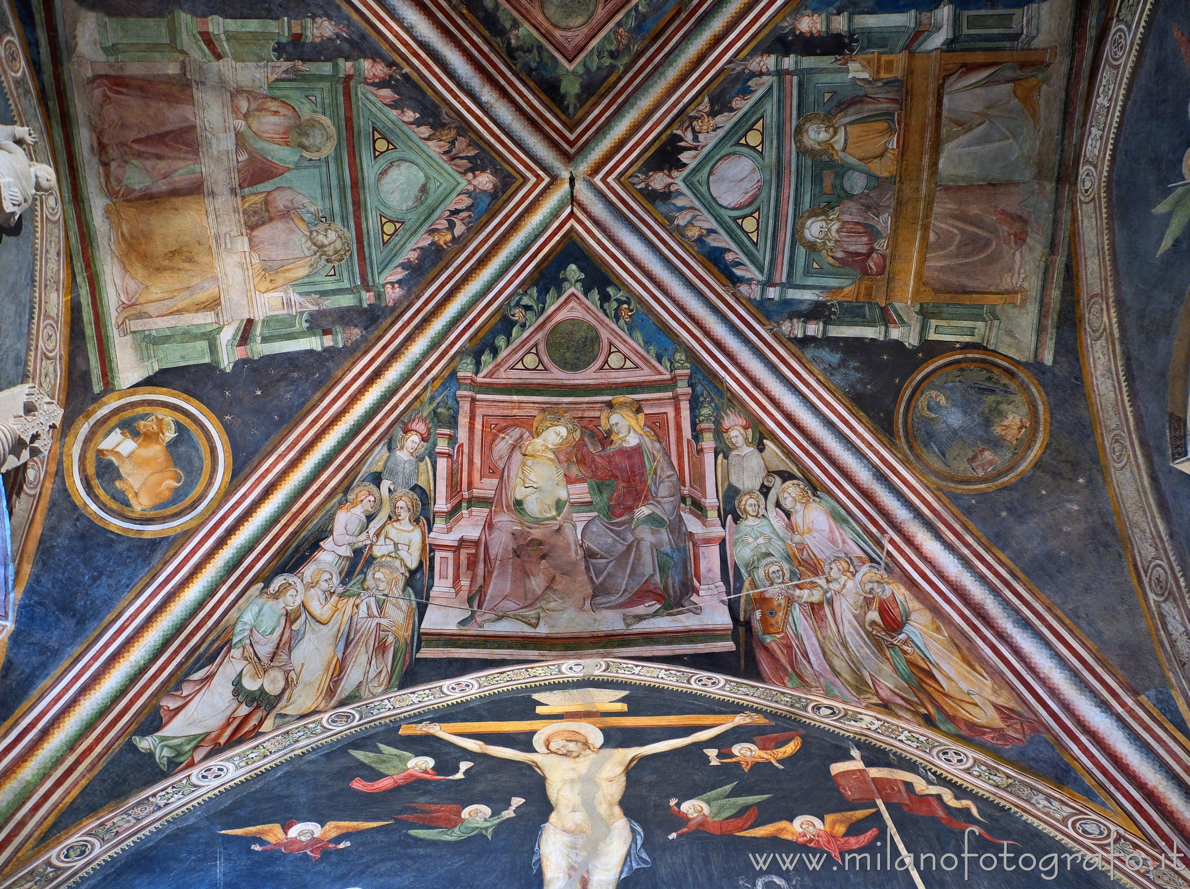 Lentate sul Seveso (Monza e Brianza, Italy): Frescos on the vault of aps of the Oratory of Santo Stefano - Lentate sul Seveso (Monza e Brianza, Italy)