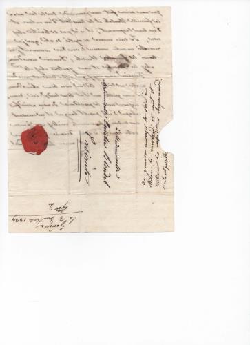 Foglio 6 della seconda di 25 lettere scritte da Luisa D'Azeglio durante il suo viaggio a Baden.