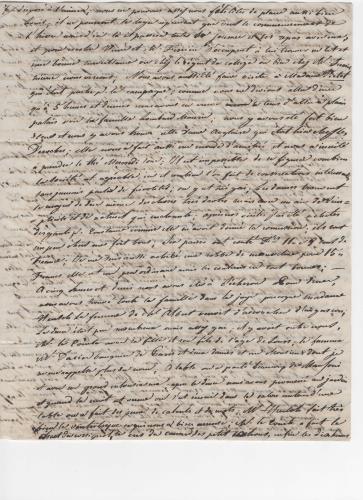 Blatt 3 des dritten von 25 Briefen, die Luisa D'Azeglio w&#228;hrend ihrer Reise nach Baden schrieb.
