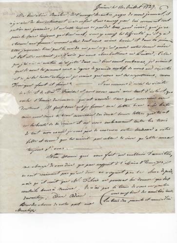 Sheet 5 of the fourth of 25 letters written by Luisa D'Azeglio during her trip to Baden.