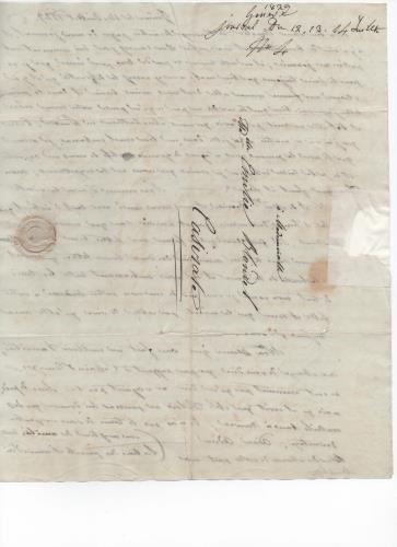 Sheet 6 of the fourth of 25 letters written by Luisa D'Azeglio during her trip to Baden.