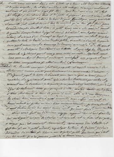 Blatt 6 des f&#252;nften von 25 Briefen, die Luisa D'Azeglio w&#228;hrend ihrer Reise nach Baden schrieb.
