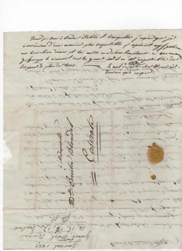 Foglio 6 della quinta di 25 lettere scritte da Luisa D'Azeglio durante il suo viaggio a Baden.