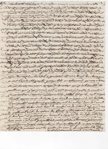 Foglio 1 della quinta di 25 lettere scritte da Luisa D'Azeglio durante il suo viaggio a Baden.