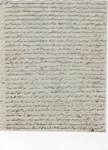 Sheet 3 of the sixth of 25 letters written by Luisa D'Azeglio during her trip to Baden.