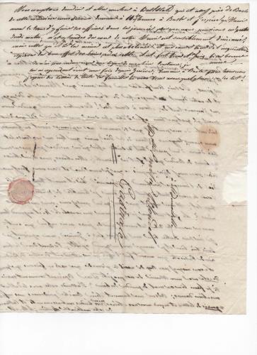 Blatt 8 des sechsten von 25 Briefen, die Luisa D'Azeglio w&#228;hrend ihrer Reise nach Baden schrieb.
