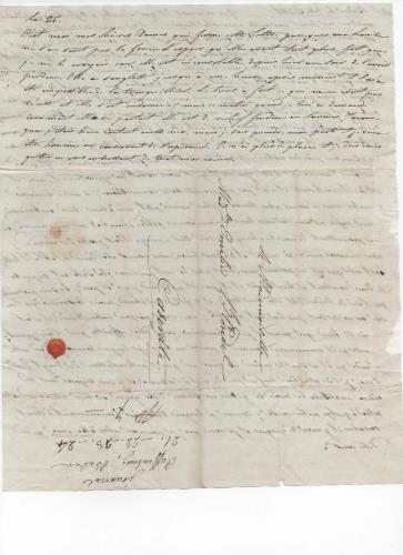 Foglio 6 della sesta di 25 lettere scritte da Luisa D'Azeglio durante il suo viaggio a Baden.