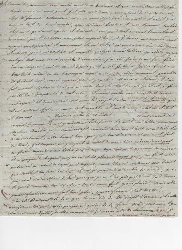 Foglio 3 della settima di 25 lettere scritte da Luisa D'Azeglio durante il suo viaggio a Baden.