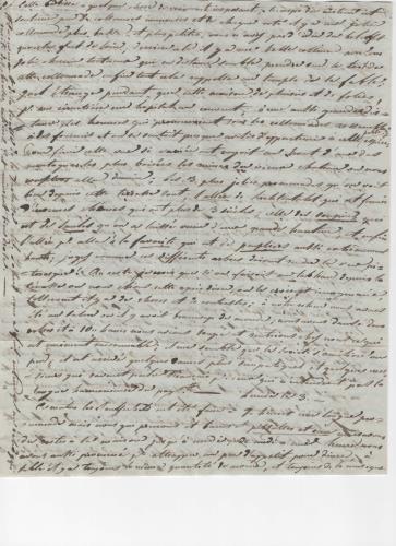 Foglio 4 (?) della setttima di 25 lettere scritte da Luisa D'Azeglio durante il suo viaggio a Baden.