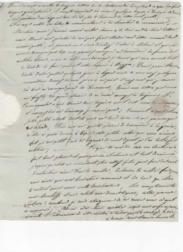Blatt 5 des zehnten von 25 Briefen, die Luisa D'Azeglio w&#228;hrend ihrer Reise nach Baden schrieb.