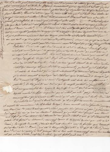 Sheet 5 of the sixteenth of 25 letters written by Luisa D'Azeglio during her trip to Baden.
