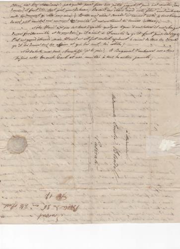 Foglio 6 della sedicesima di 25 lettere scritte da Luisa D'Azeglio durante il suo viaggio a Baden.